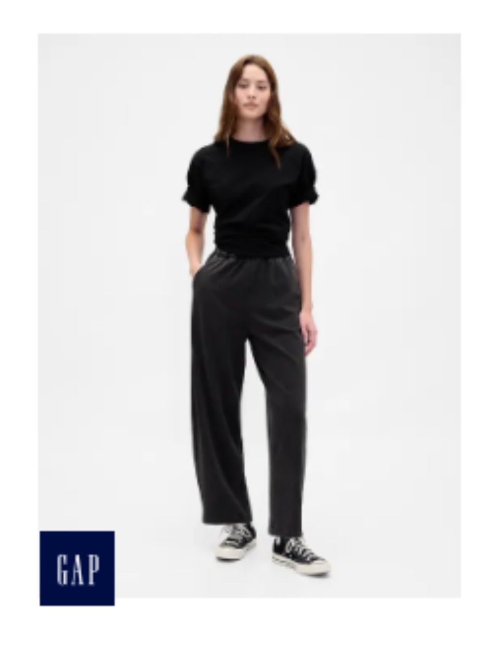 GAP Wide Leg Pants in Black